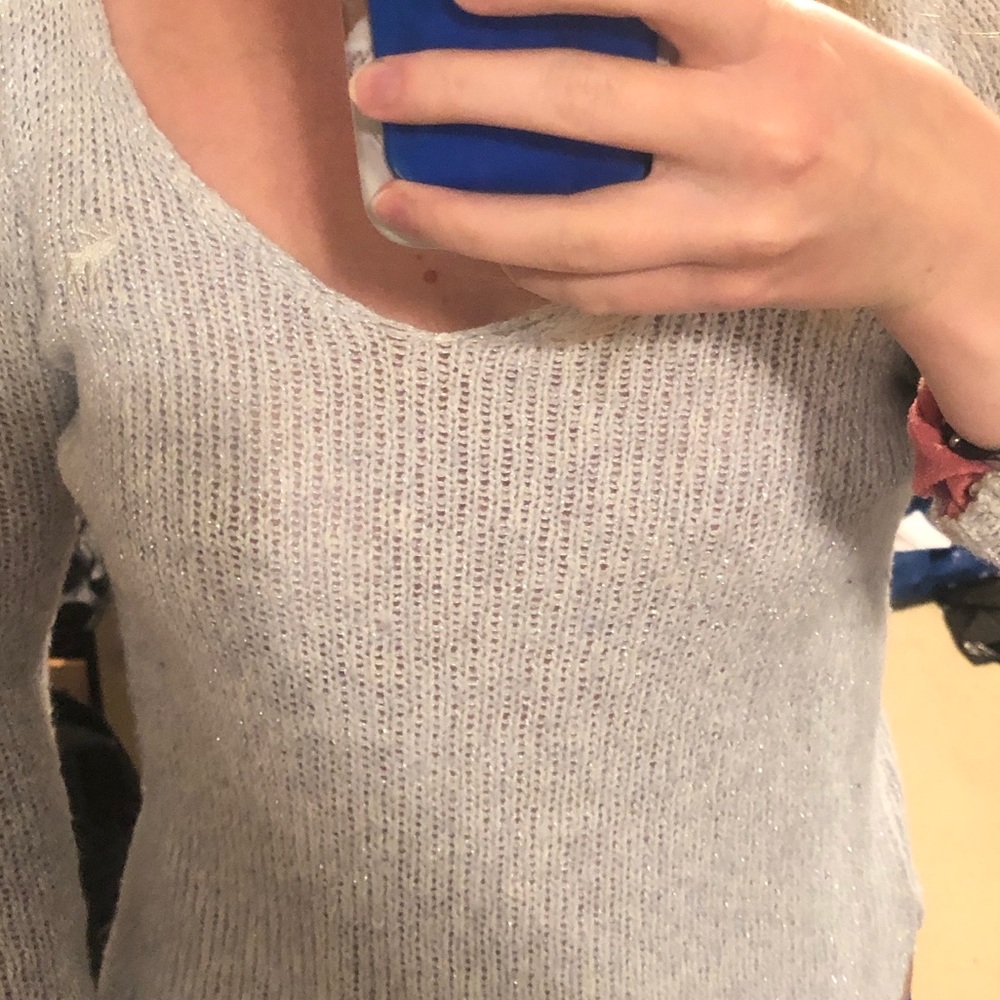 Abercrombie Kids Light Blue Sparkly Sweater Size M - Picture 7 of 8